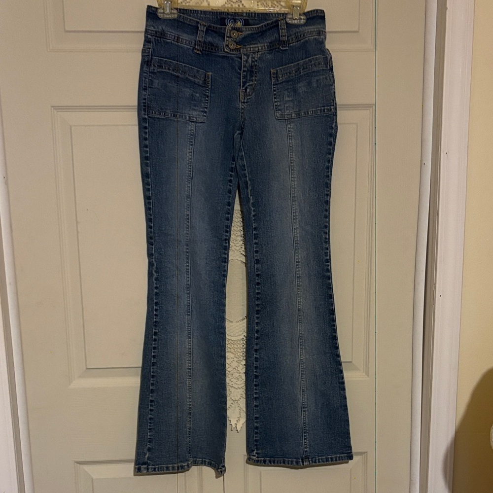 Vintage Denim Flare Bottom Jeans by “Angels” Sz 11
